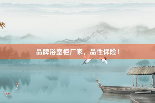品牌浴室柜厂家，品性保险！